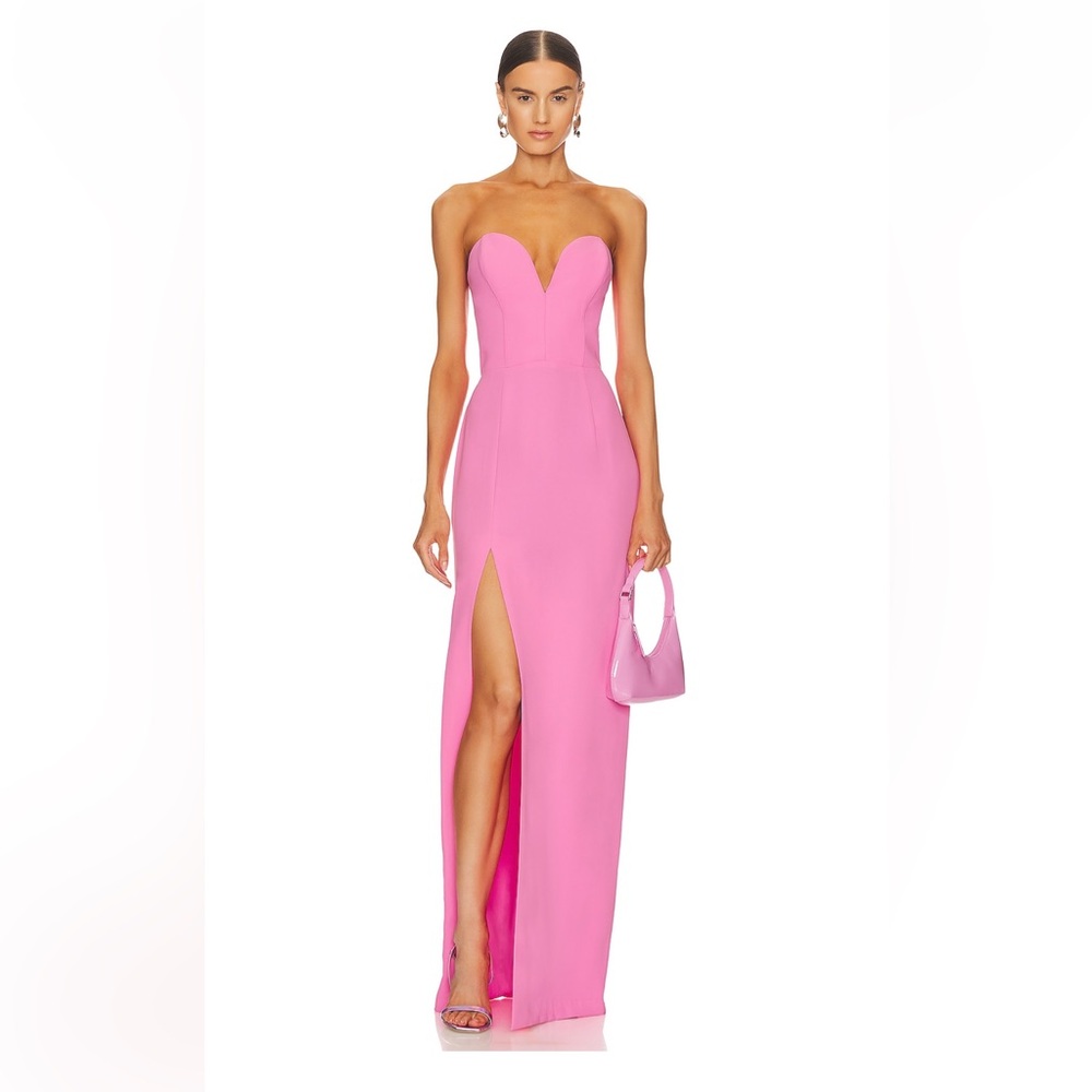 Amanda Uprichard Strapless Pink Gown